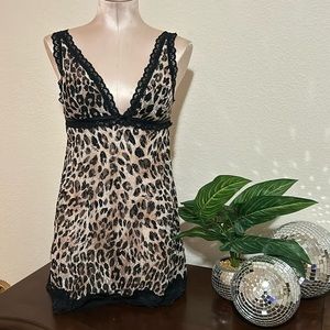 Victoria Secret leopard Lacey lingerie slip